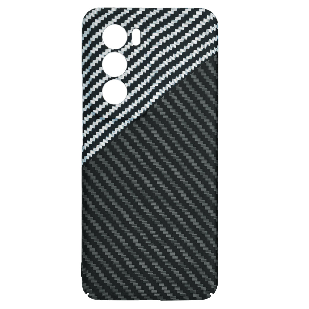 Case for Oppo Reno12, Techsuit, Carbonite FiberShell, Black Gray