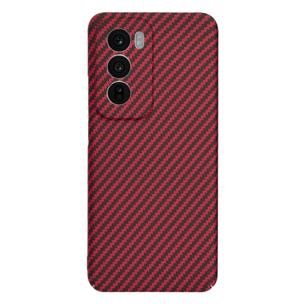Hülle für Oppo Reno12, Techsuit, Carbonite FiberShell, Rot