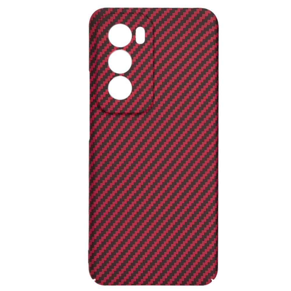 Hülle für Oppo Reno12, Techsuit, Carbonite FiberShell, Rot