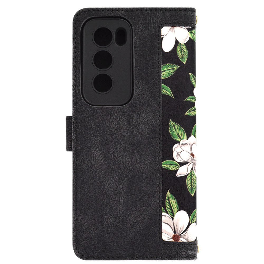 Hülle für Oppo Reno12, Techsuit, FlipCraft, Schwarz