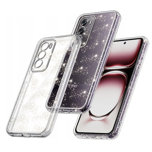 Case for Oppo Reno12, Techsuit, SparkleSkin, Transparent