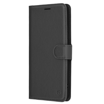 Hülle für Oppo Reno13 FS 5G / Reno13 F 4G / Reno13 F, Techsuit, Leder-Folio, Schwarz