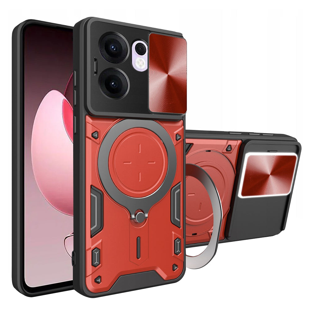 Hülle für Oppo Reno13 FS 5G / Reno13 F 4G / Reno13 F, Techsuit, CamGuard Pro, Rot