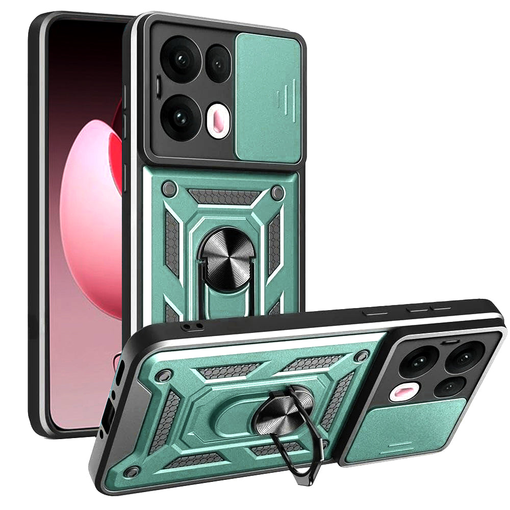 Hülle für Oppo Reno13 Pro, Techsuit, CamShield, Grün