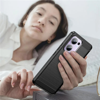 Hülle für Oppo Reno13 Pro, Techsuit, Carbon, Schwarz