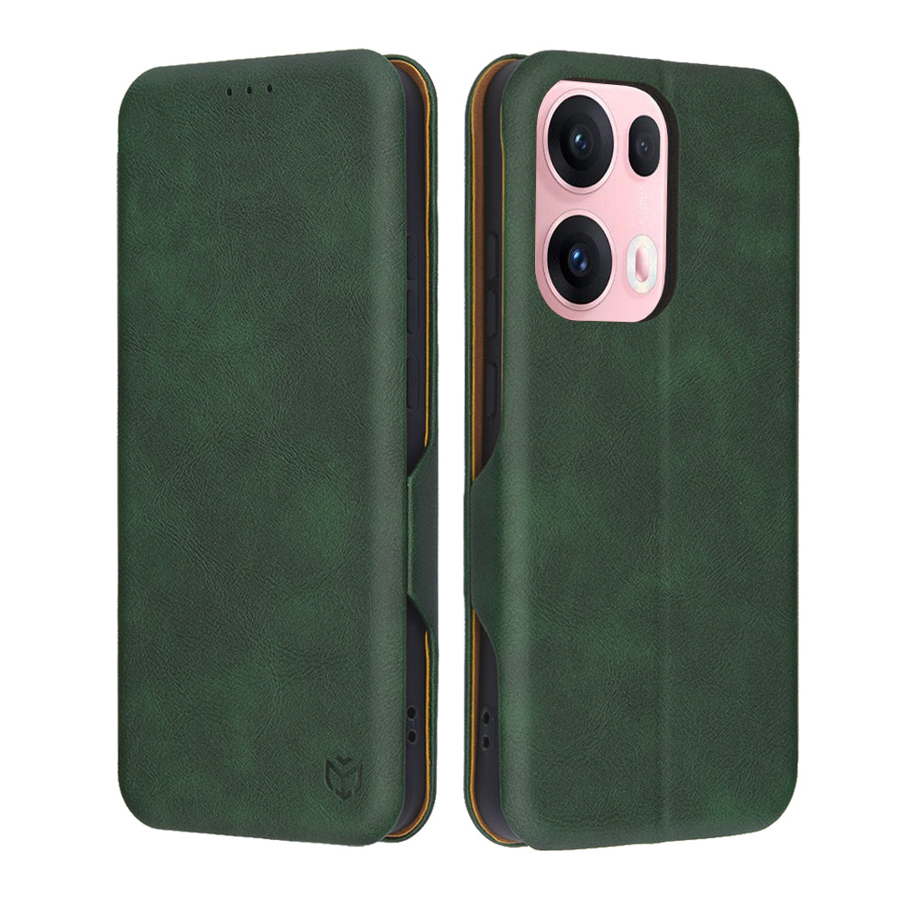 Hülle für Oppo Reno13 Pro, Techsuit, Safe Wallet Plus, Grün
