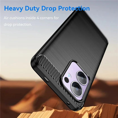 Case for Oppo Reno13, Techsuit, Carbon, Black