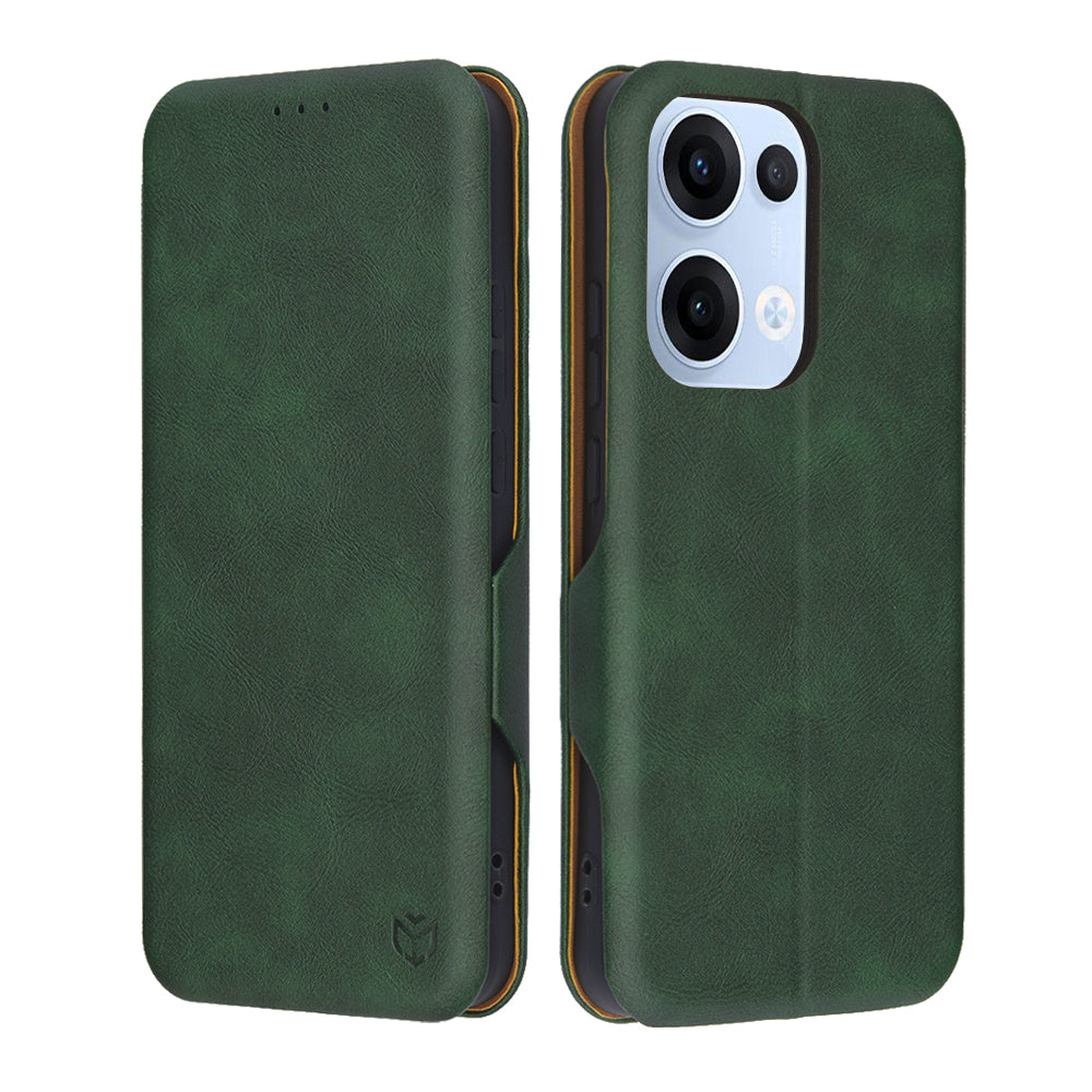 Case for Oppo Reno13, Techsuit, Safe Wallet Plus, Green