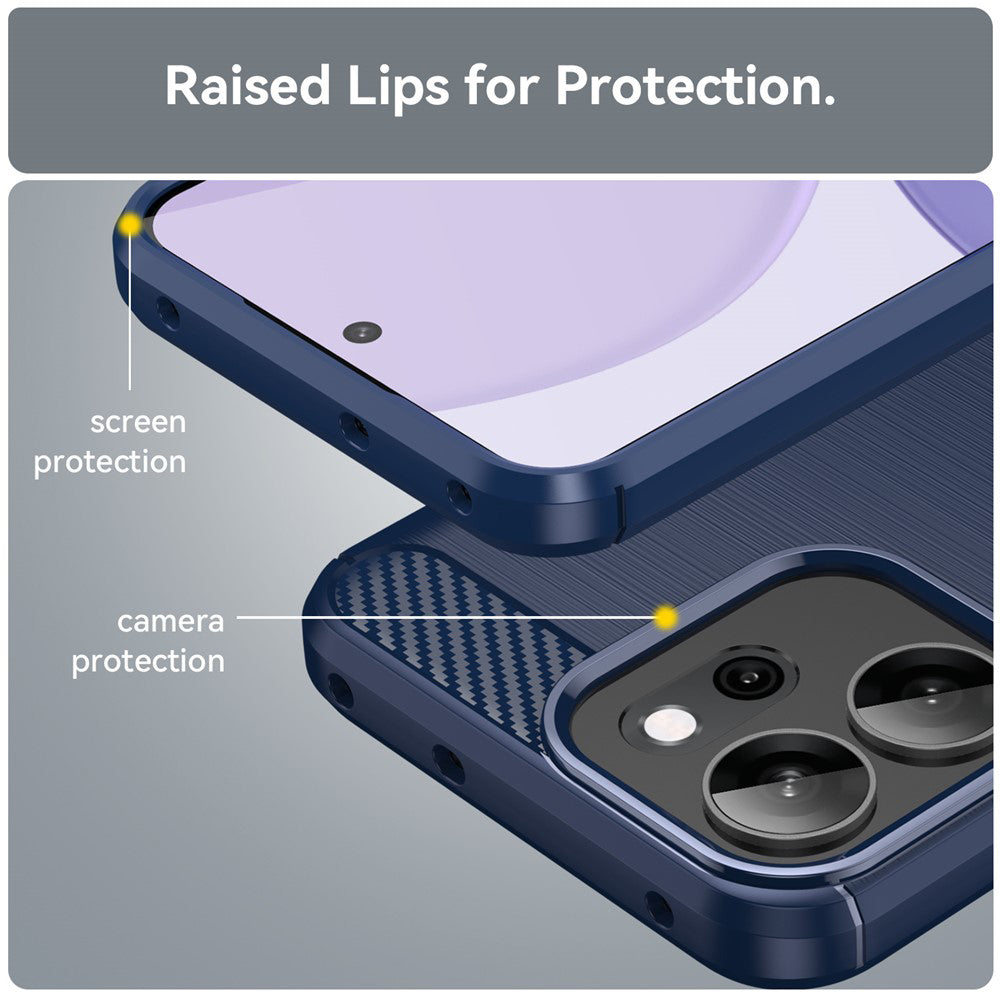 Hülle für Oppo Reno14 FS 5G / Reno14 F, Techsuit, Carbon, Blau