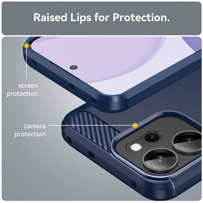 Hülle für Oppo Reno14 FS 5G / Reno14 F, Techsuit, Carbon, Blau