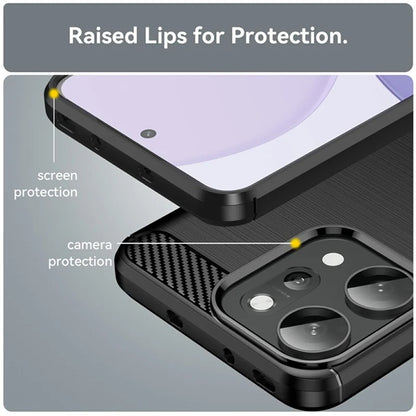 Hülle für Oppo Reno14 Pro, Techsuit, Carbon, Schwarz