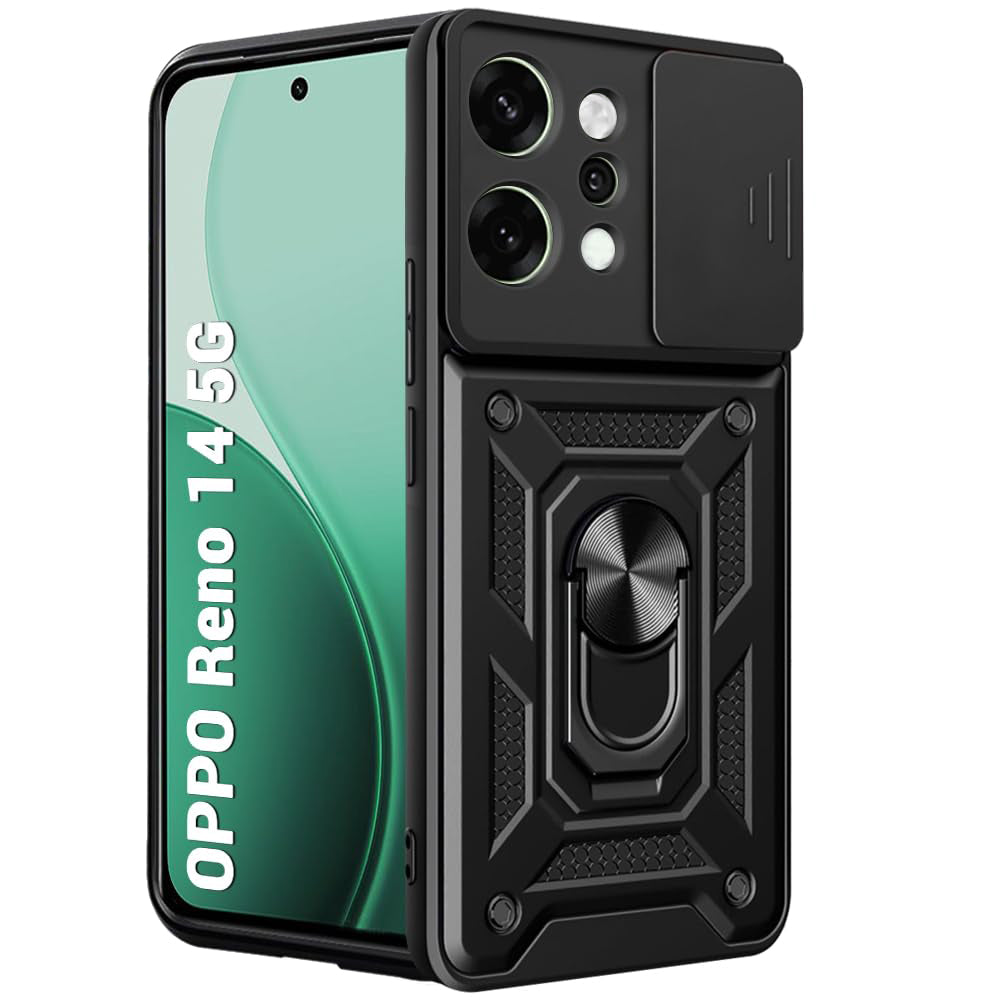 Hülle für Oppo Reno14, Techsuit, CamShield, Schwarz