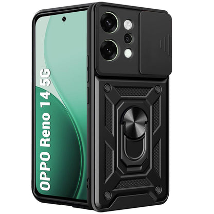 Hülle für Oppo Reno14, Techsuit, CamShield, Schwarz