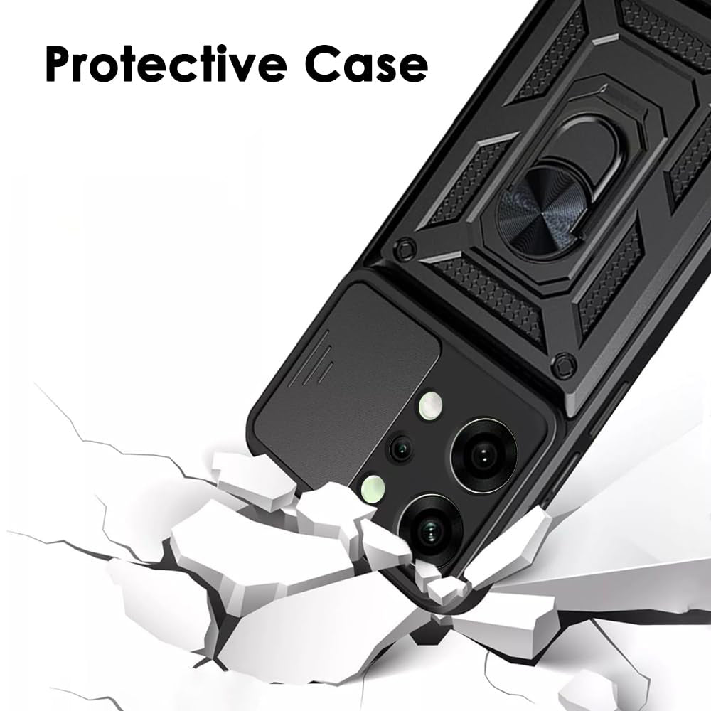 Hülle für Oppo Reno14, Techsuit, CamShield, Schwarz