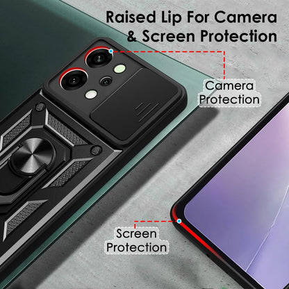 Hülle für Oppo Reno14, Techsuit, CamShield, Schwarz