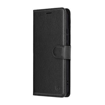 Hülle für Oppo Reno14, Techsuit, Leather Folio, Schwarz