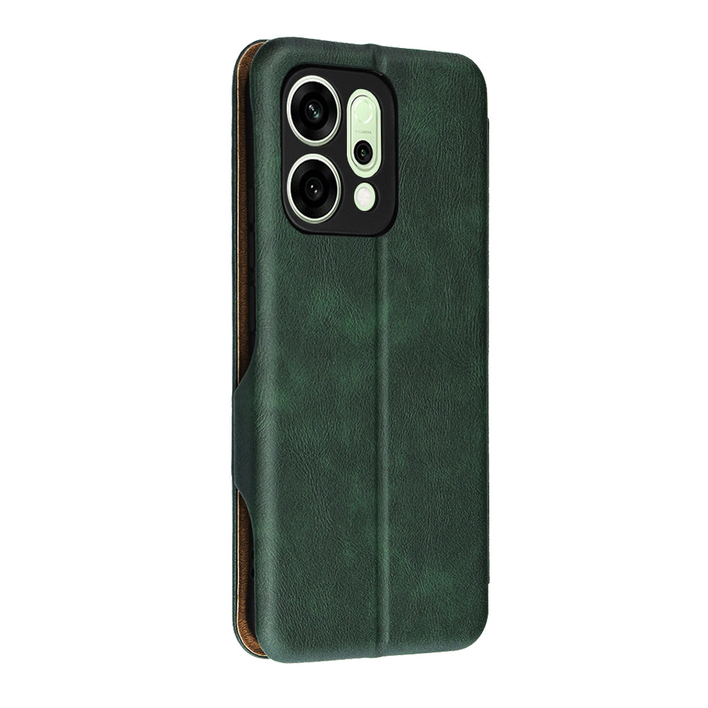 Hülle für Oppo Reno14, Techsuit, Safe Wallet Plus, Grün