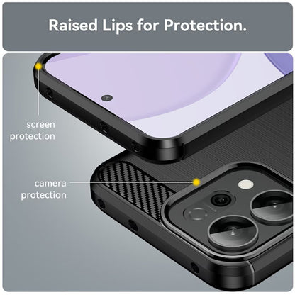 Hülle für Oppo Reno15 FS / Reno15 F, Techsuit, Carbon, Schwarz