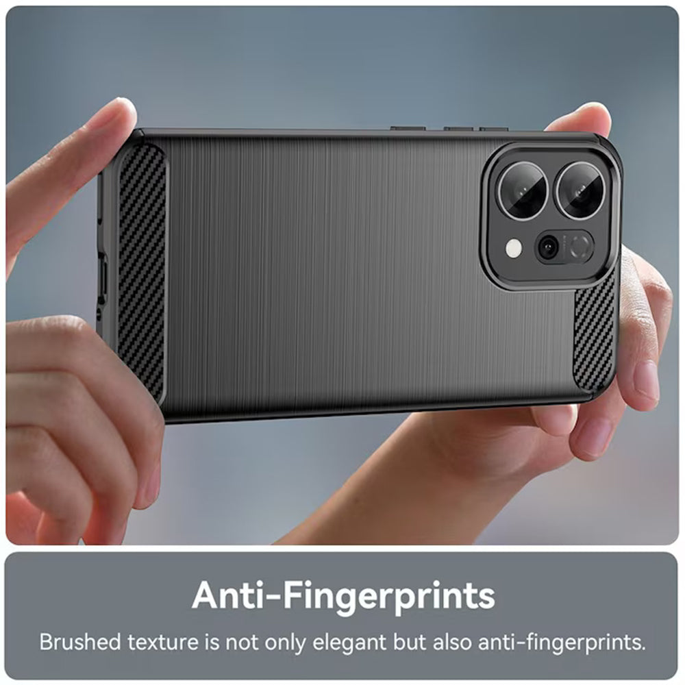 Hülle für Oppo Reno15 FS / Reno15 F, Techsuit, Carbon, Schwarz