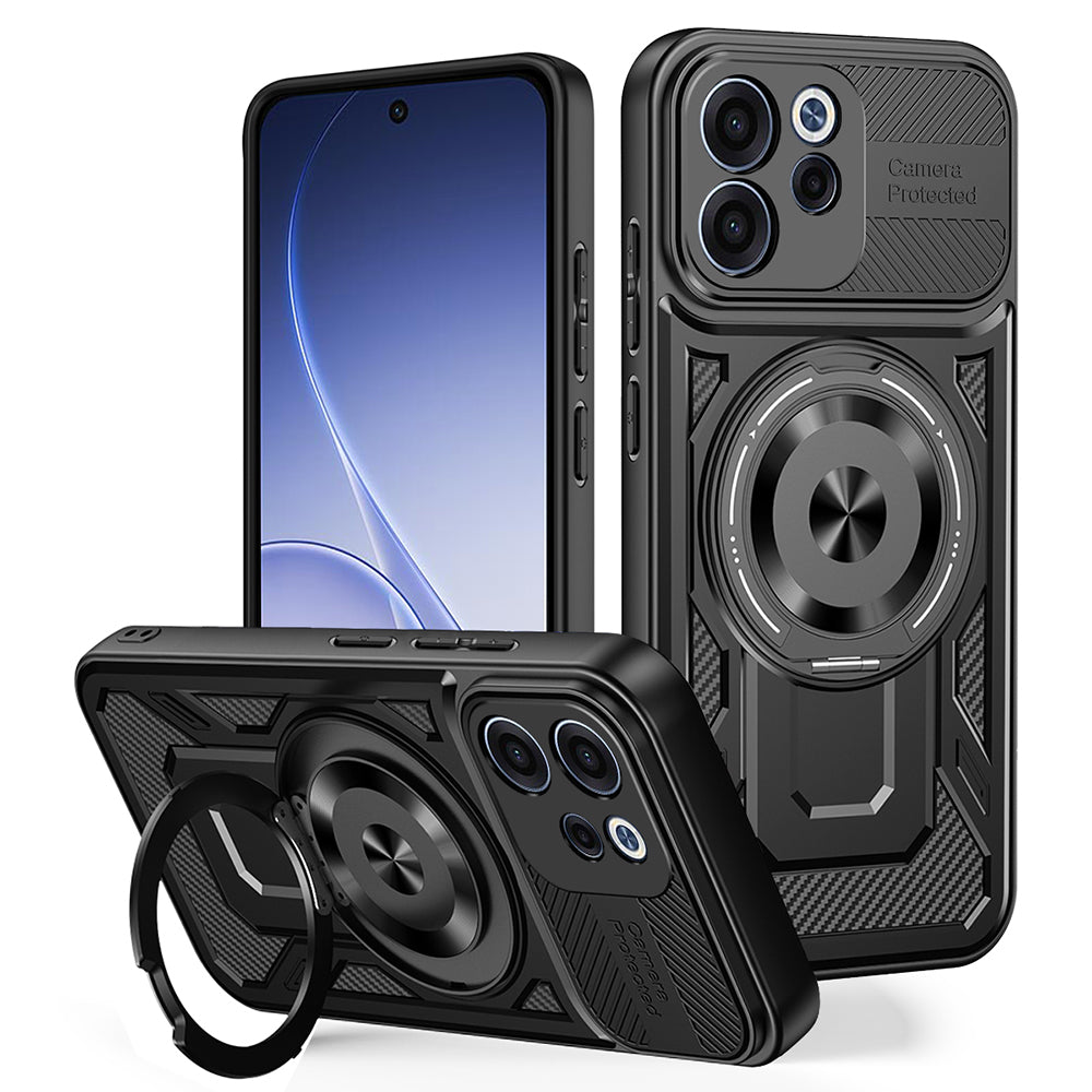 Hülle für Oppo Reno15 FS / Reno15 F, Techsuit, RuggedCam, Schwarz