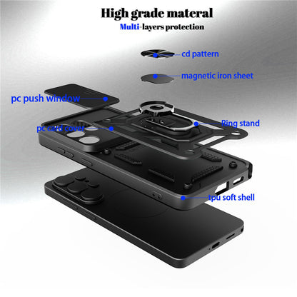 Hülle für Oppo Reno15 Pro, Techsuit, CamShield, Schwarz