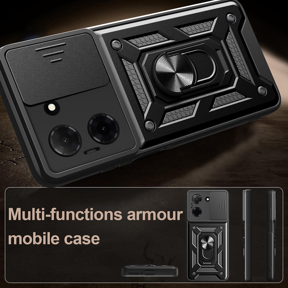 Hülle für Oppo Reno15, Techsuit, CamShield, Schwarz