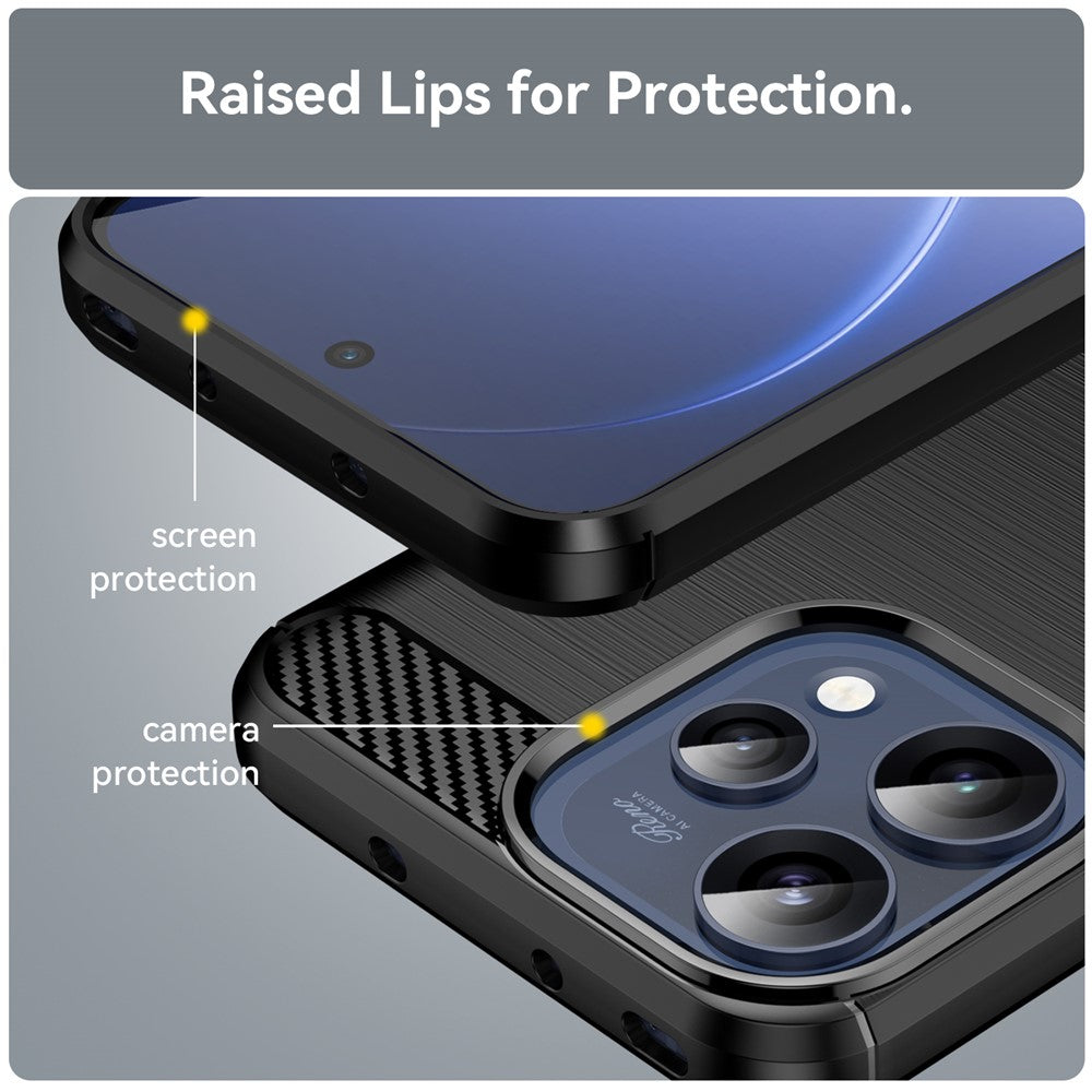 Hülle für Oppo Reno15, Techsuit, Carbon, Schwarz