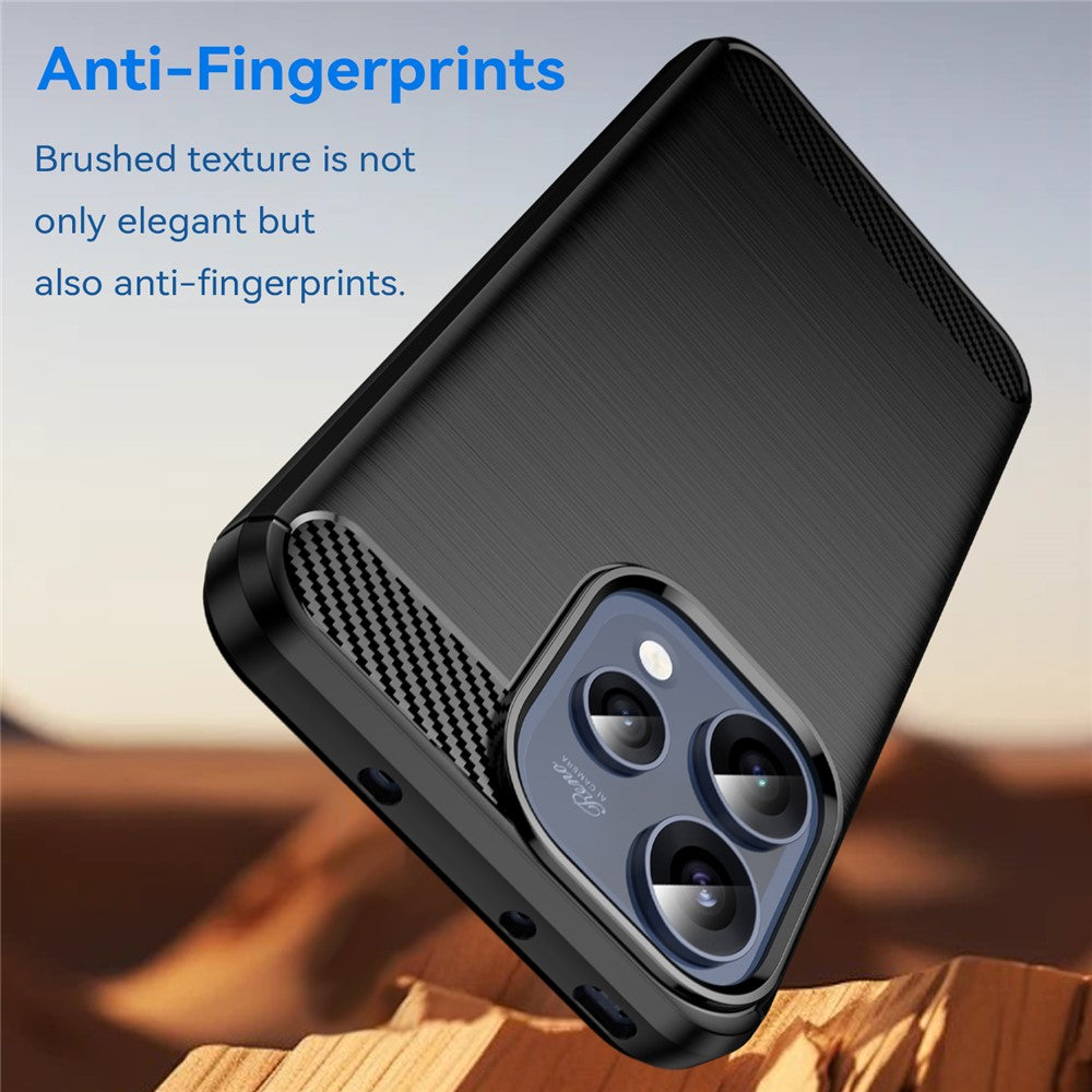 Hülle für Oppo Reno15, Techsuit, Carbon, Schwarz