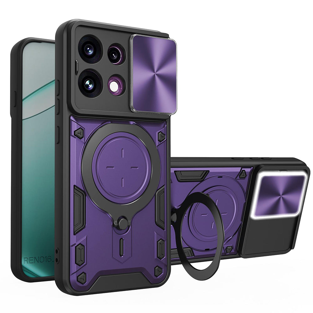 Case for Oppo Reno16 F / Reno16 FS, Techsuit, CamGuard Pro, Purple