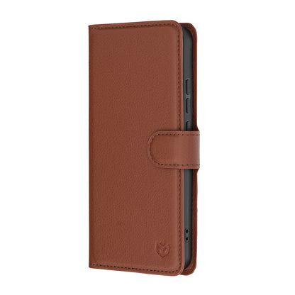 Hülle für Oppo Reno16 F / Reno16 FS, Techsuit, Leder-Folio, Braun