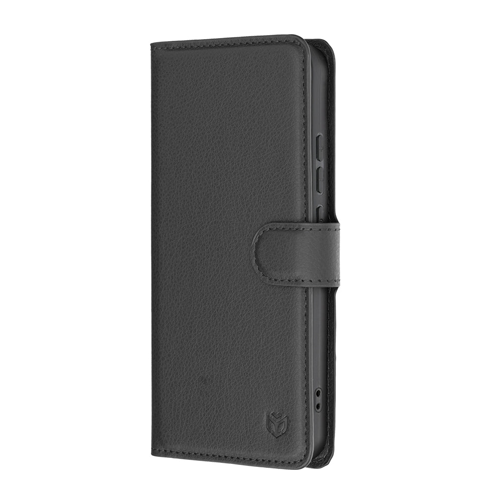 Hülle für Oppo Reno16 F / Reno16 FS, Techsuit, Leder-Folio, Schwarz