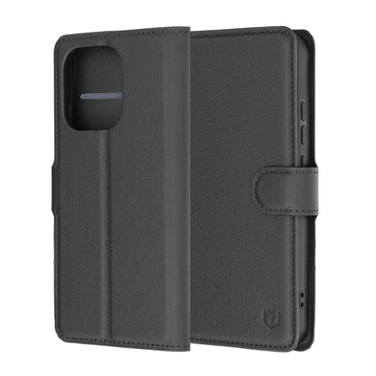 Hülle für Oppo Reno16 F / Reno16 FS, Techsuit, Leder-Folio, Schwarz