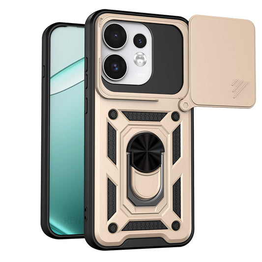 Hülle für Oppo Reno16 / Reno16 Pro, Techsuit, CamShield, Goldfarben