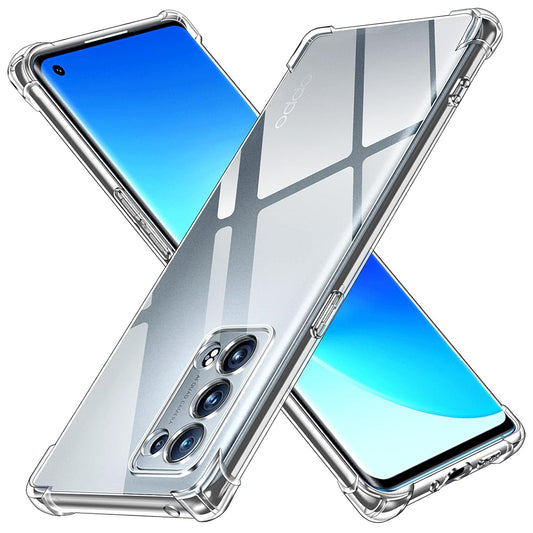 Hülle für Oppo Reno6 Pro 5G (Snapdragon), Techsuit, stoßfest klar, transparent