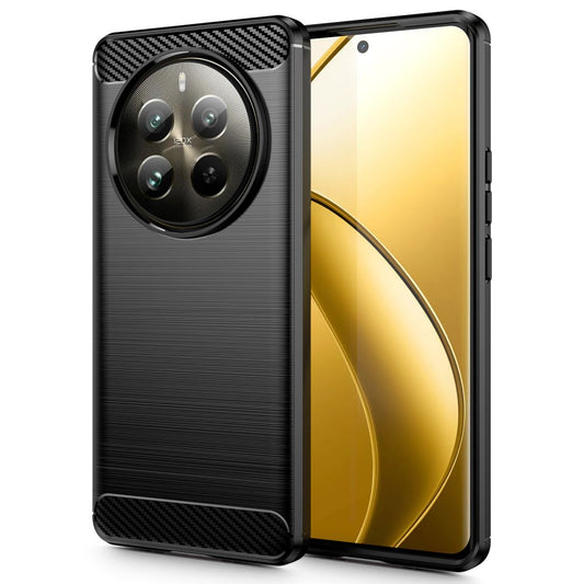 Hülle für Realme 12 Pro / 12 Pro+, Tech-Protect, Carbon, Schwarz 