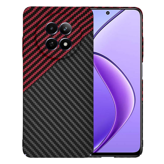 Hülle für Realme 12x / 12, Techsuit, Carbonite FiberShell, Schwarz Rot