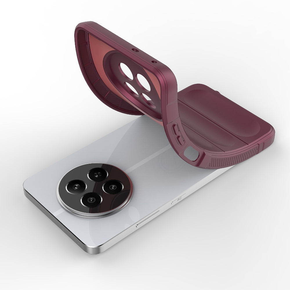 Hülle für Realme 12x / 12, Techsuit, Magic Shield, Weinrot