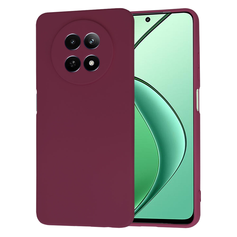 Hülle für Realme 12x / 12, Techsuit, SoftFlex, Weinrot