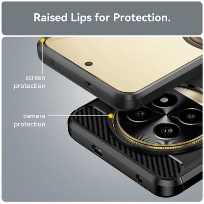 Hülle für Realme 13 Pro / 13 Pro+, Techsuit, Carbon, Schwarz