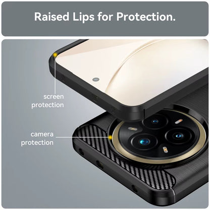 Hülle für Realme 14 Pro+, Techsuit, Carbon, Schwarz