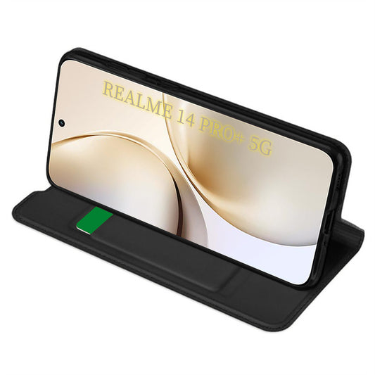 Hülle für Realme 14 Pro+, Techsuit, Magskin Book, Schwarz