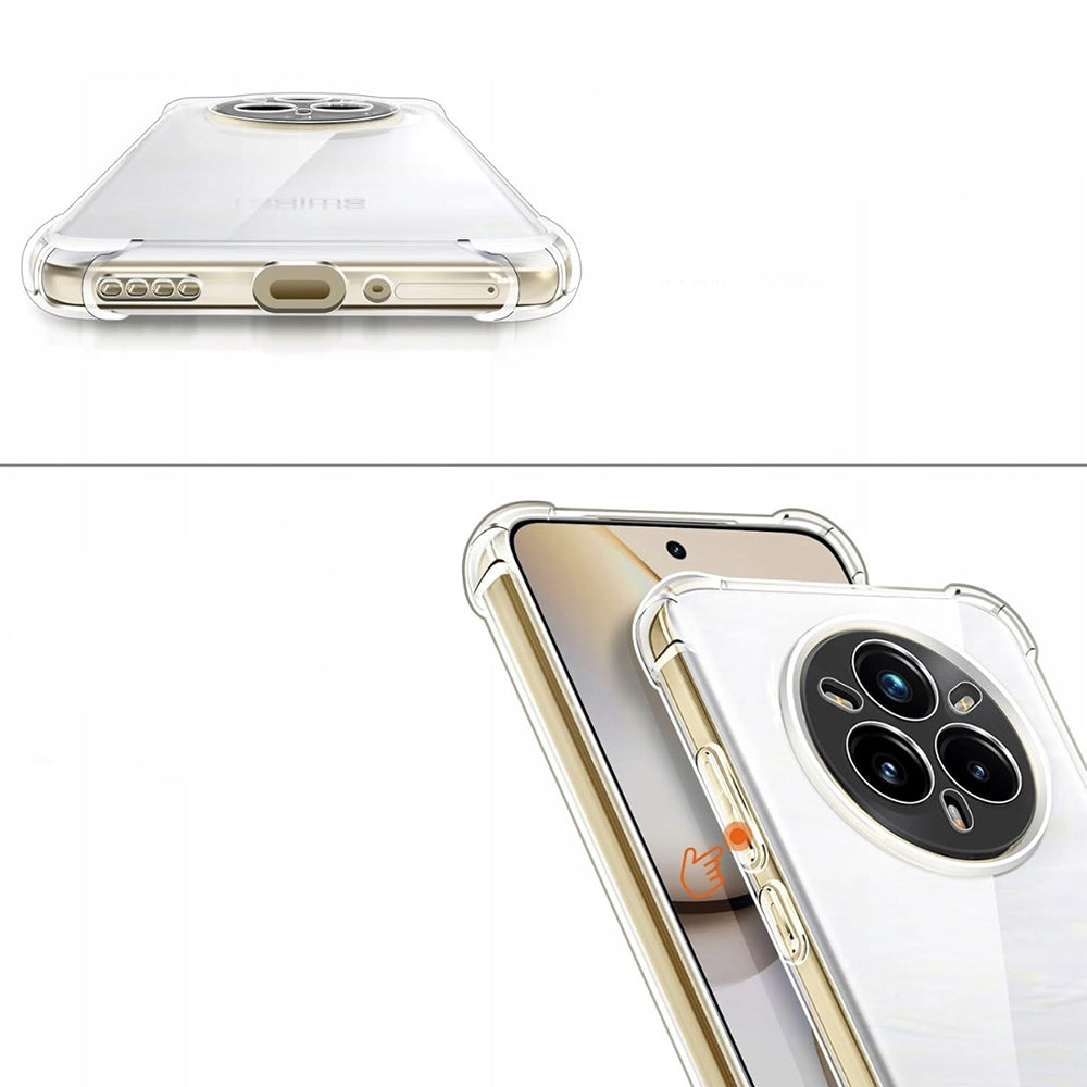 Hülle für Realme 14 Pro+, Techsuit, stoßfest klar, transparent
