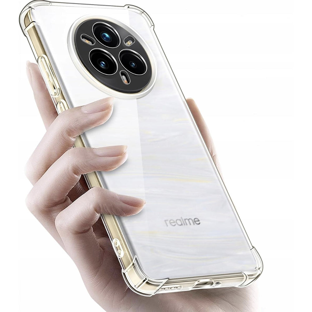 Hülle für Realme 14 Pro+, Techsuit, stoßfest klar, transparent