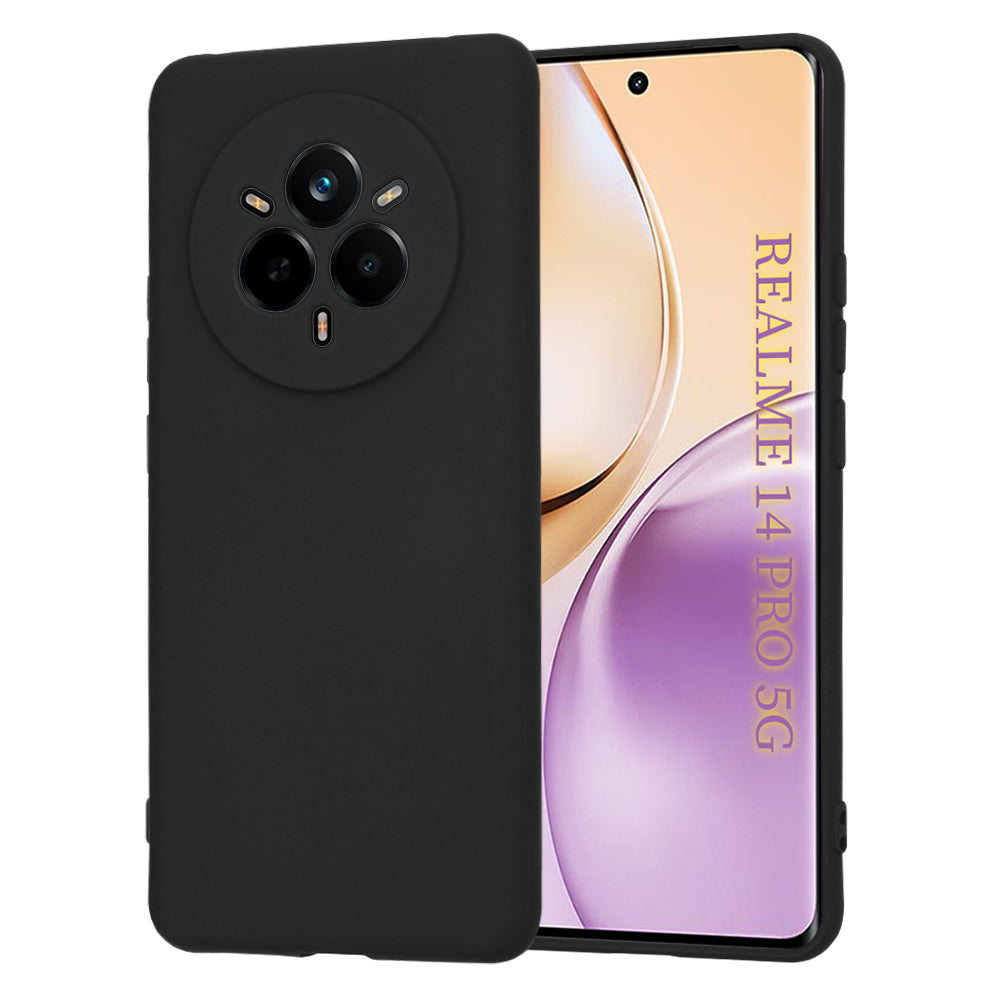 Hülle für Realme 14 Pro, Techsuit, SoftFlex, Schwarz