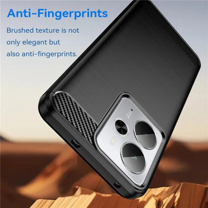 Hülle für Realme 14T / 14, Techsuit, Carbon, Schwarz