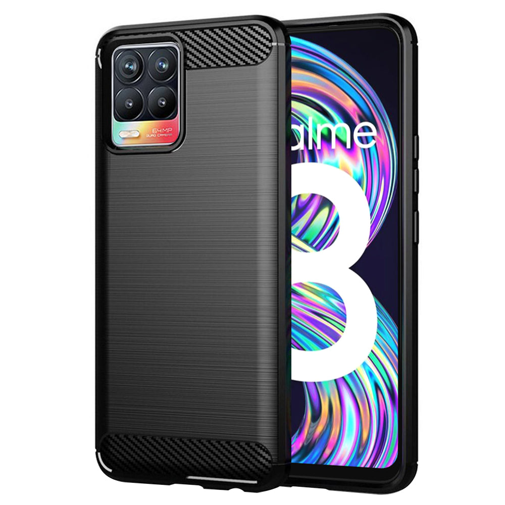 Case for Realme 8 Pro / 8, Techsuit, Carbon, Black