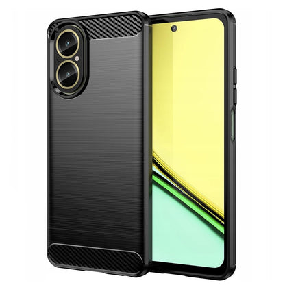 Hülle für Realme C67 4G, Techsuit, Carbon, Schwarz