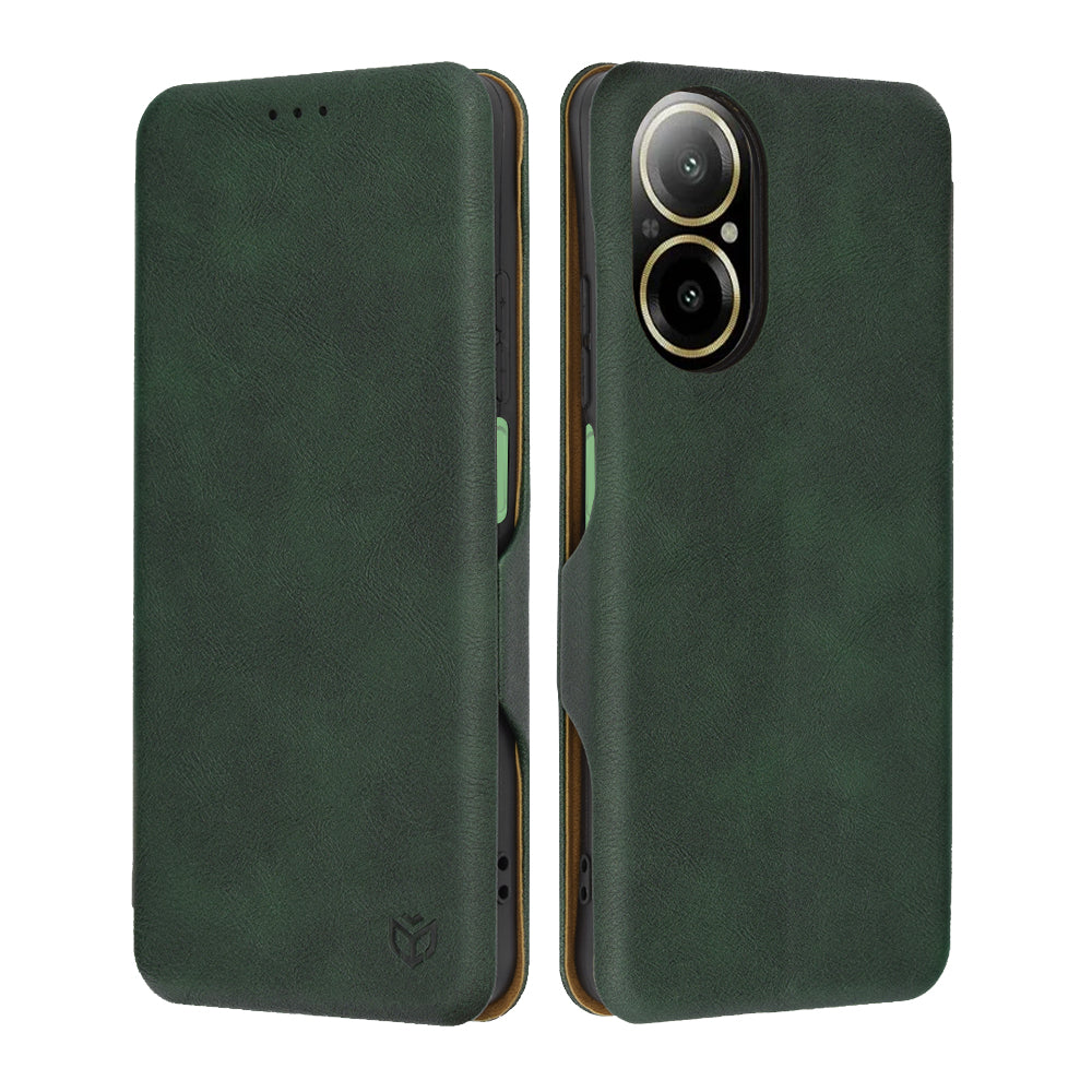 Hülle für Realme C67 4G, Techsuit, Safe Wallet Plus, Grün