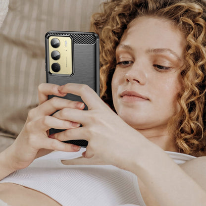 Hülle für Realme C75 5G / 14x, Techsuit, Carbon, Schwarz