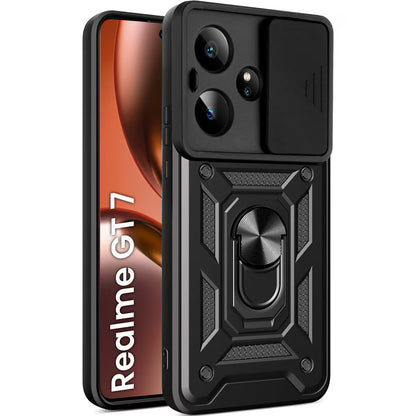 Hülle für Realme GT 7, Techsuit, CamShield, Schwarz